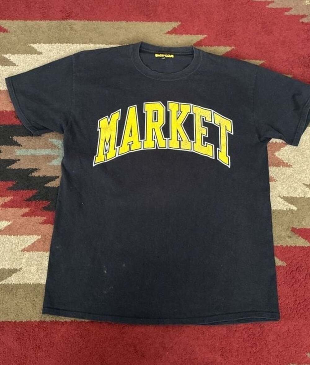 Market Arc Logo Graphic T-Shirt Black and Yellow
